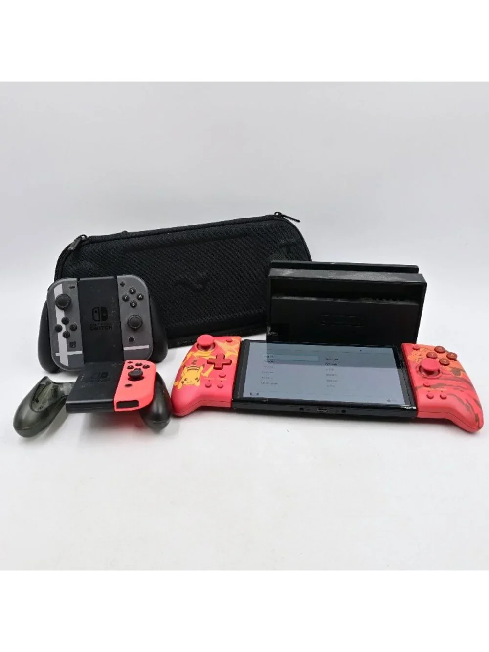Nintendo Switch OLED Smash Bros Edition Case Charizard/Pikachu Grips 1tb Memory